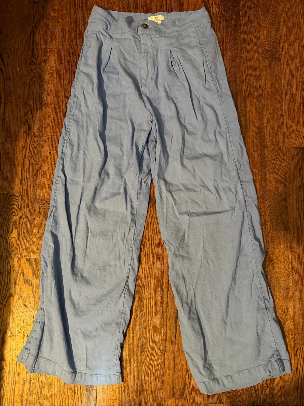 Halston Heritage Light Blue Wide-Leg Trousers